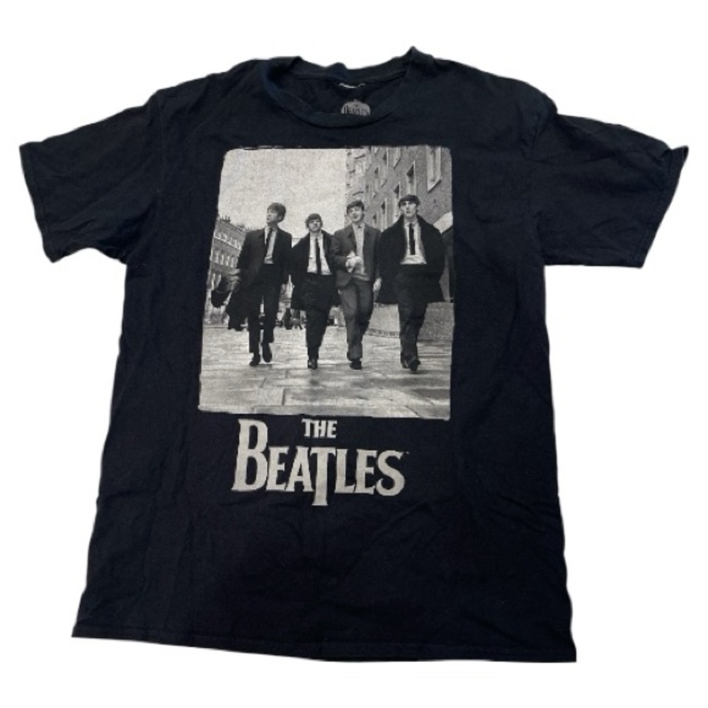 The Beatles Black and White Short Sleeve Tee